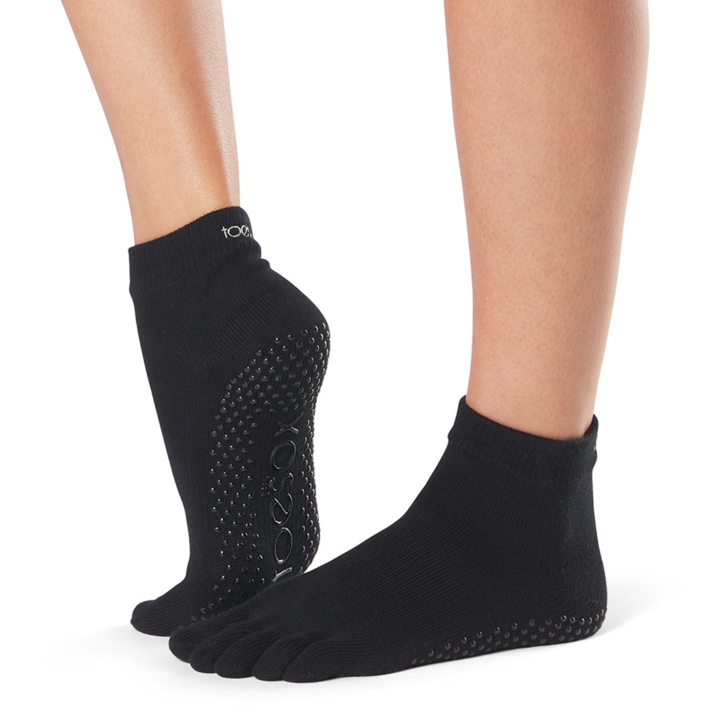 Noir | Thick Non-Slip Socks | Black | ToeSox - Image 6